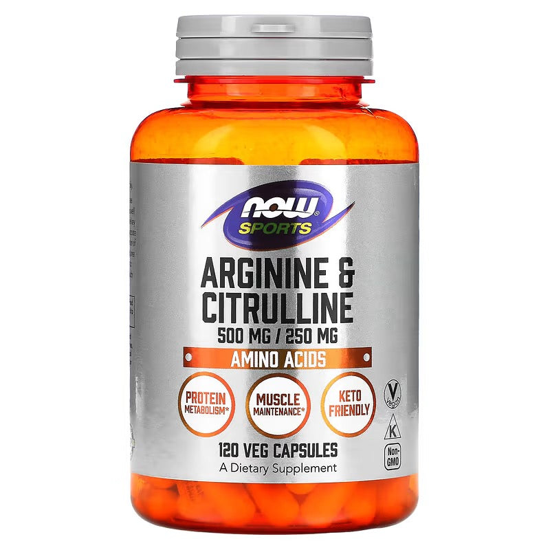 NOW Foods, Arginine & Citrulline, 120 Veg Capsules