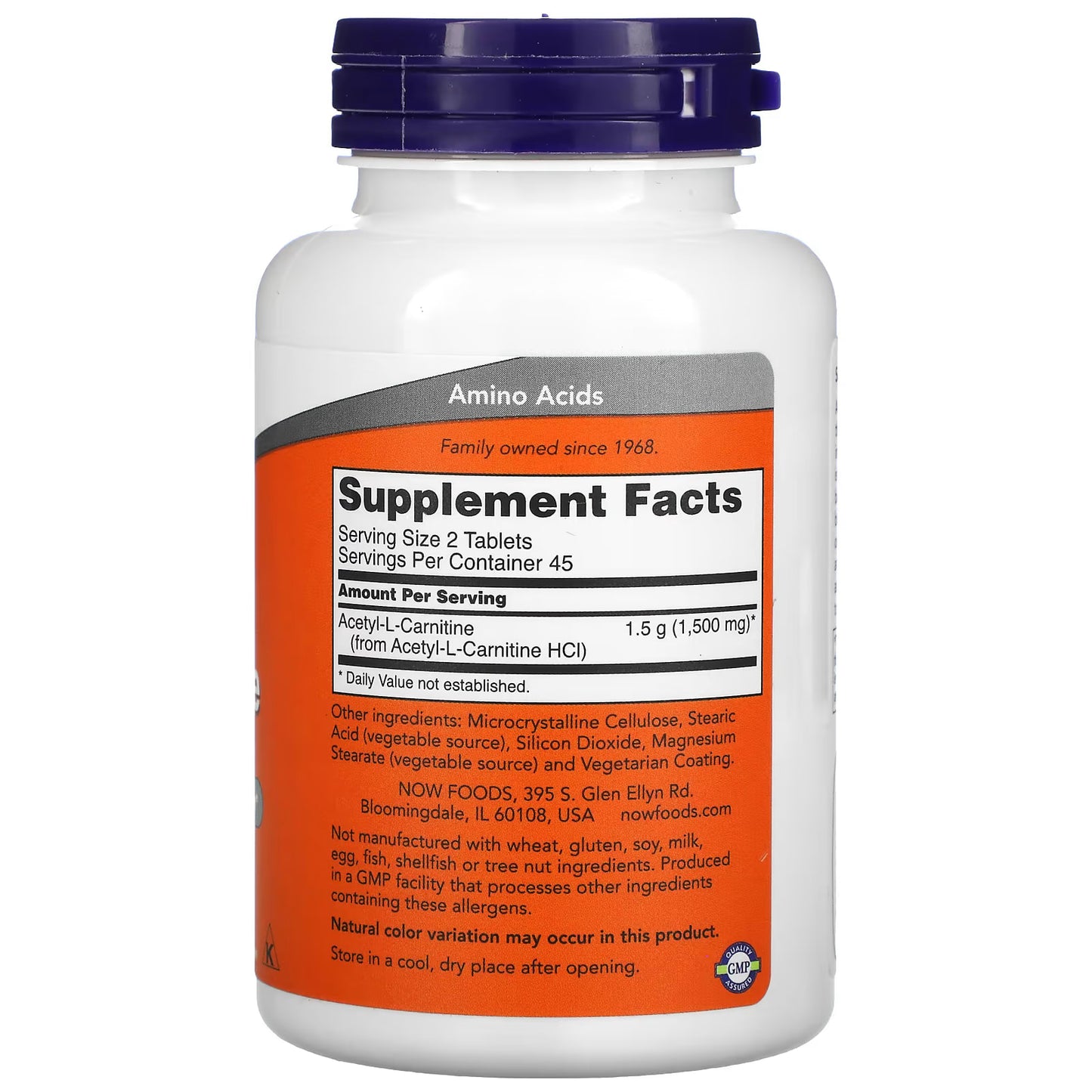 NOW Foods, Acetyl-L-Carnitine, 750 mg, 90 tabletten