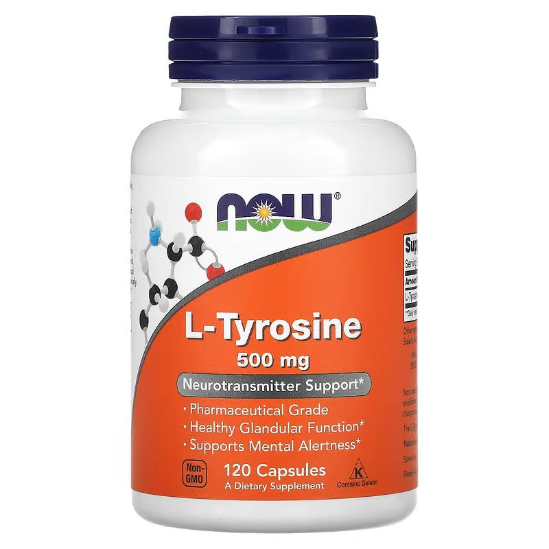 NOW Foods, L-Tryptofaan 500mg 120 Veg capsules (500 mg per capsule)