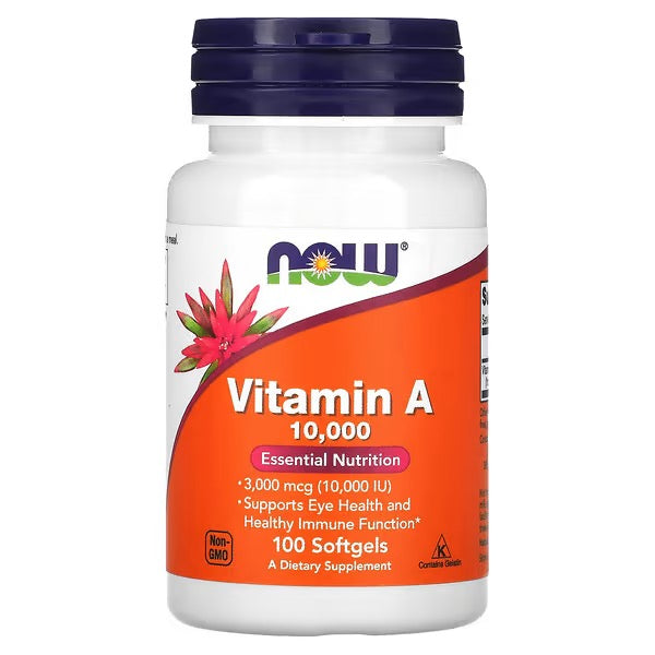 NOW Foods, Vitamine A, 10,000 IU, 100 Softgels