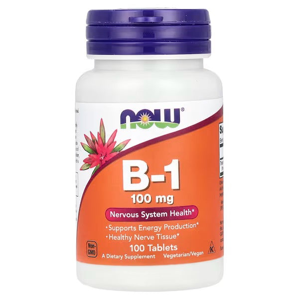 NOW Foods, Vitamine B1, 100 mg, 100 Tabletten