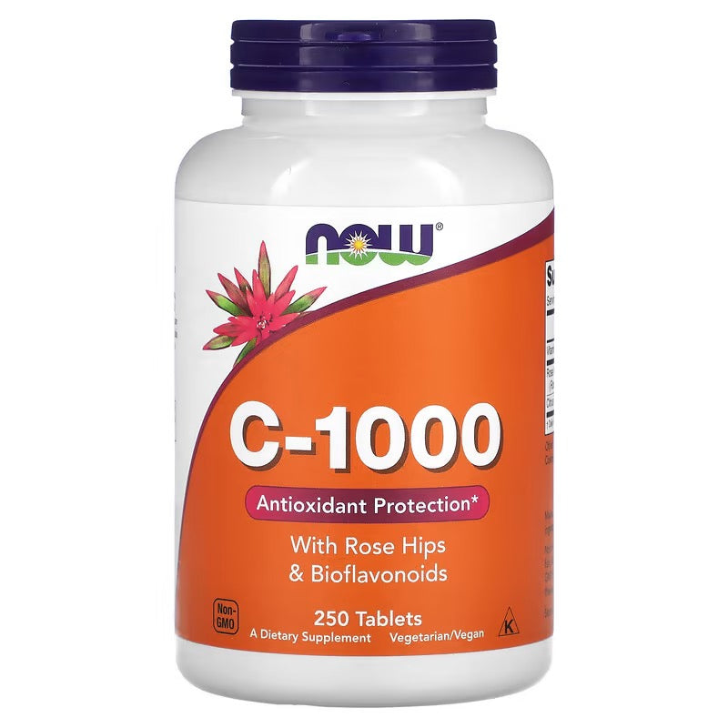 NOW Foods, C-1000, met rozenbottels en bioflavonoïden, 250 tabletten