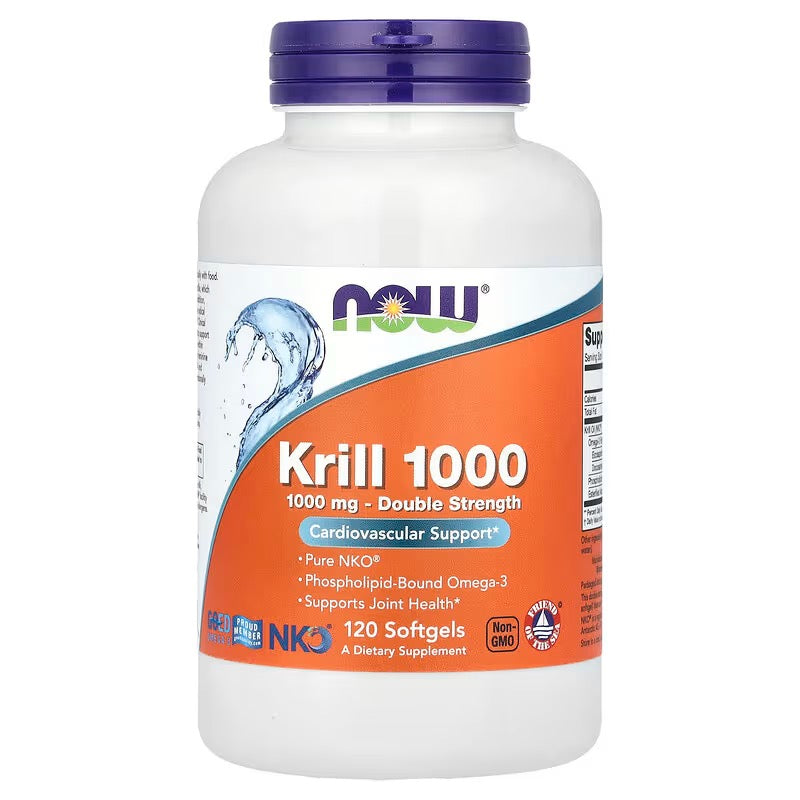NOW Foods, Neptune Krill 1000, dubbele sterkte, 1000 mg, 120 softgels