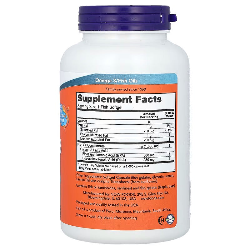 NOW Foods, Ultra Omega-3 Visolie, 180 Vis Softgels