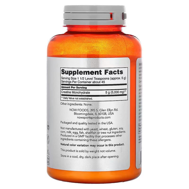 NOW Foods, Creatine Monohydraat, 227g 8oz.