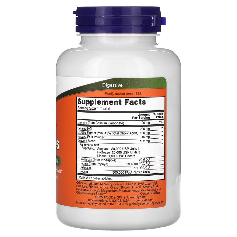 NOW Foods, Super Enzymen, 180 Tabletten