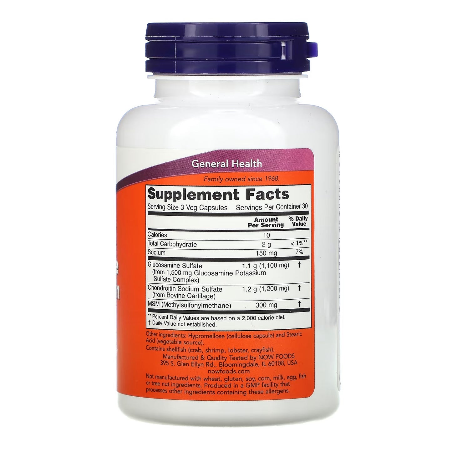 NOW Foods, Glucosamine & Chondroitin met MSM, 90 Capsules