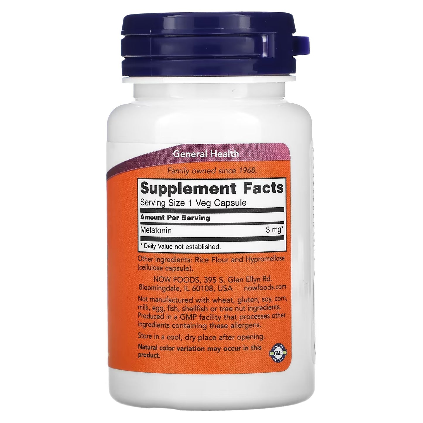 NOW Foods, Melatonine, 3 mg, 60 Veg Capsules