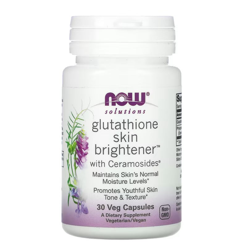 NOW Foods, Glutathion huid verhelderend middel, 30 veg capsules
