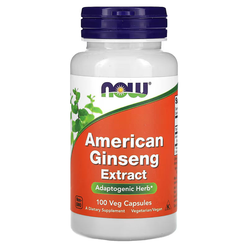 NOW Foods, Amerikaans Ginseng-extract, 100 Veg capsules