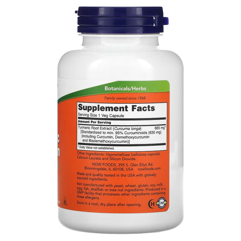 NOW Foods, Kurkuma Curcumine, 120 veg caps