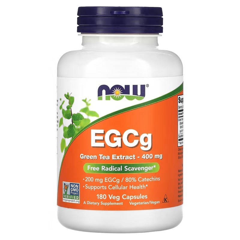 NOW Foods, EGCg, Groene Thee Extract, 400 mg, 180 Veg Caps
