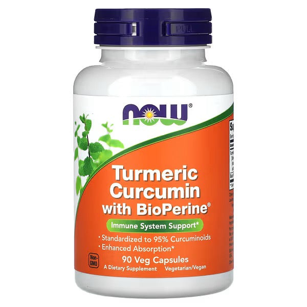NOW Foods, Turmeric Curcumin met BioPerine, 90 Veg Capsules