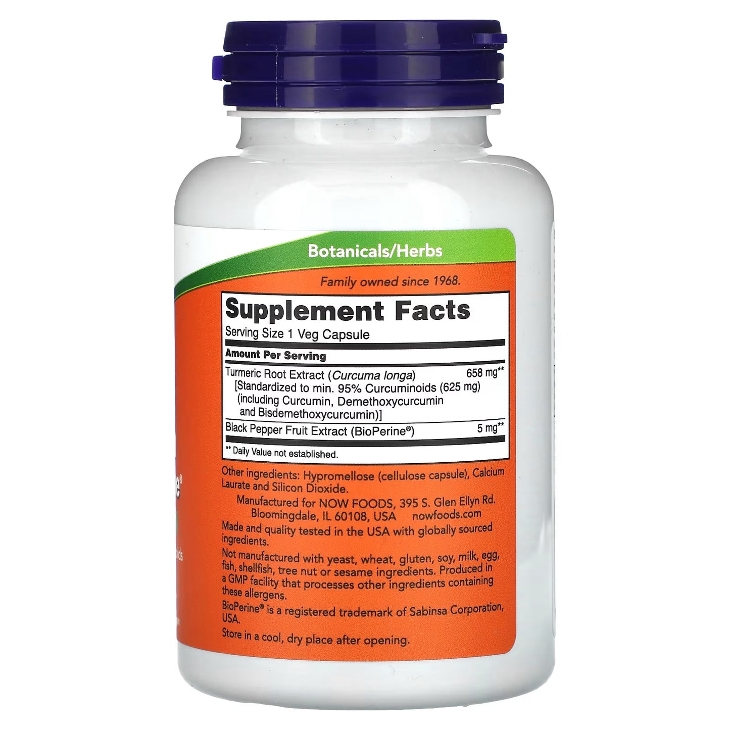 NOW Foods, Turmeric Curcumin met BioPerine, 90 Veg Capsules