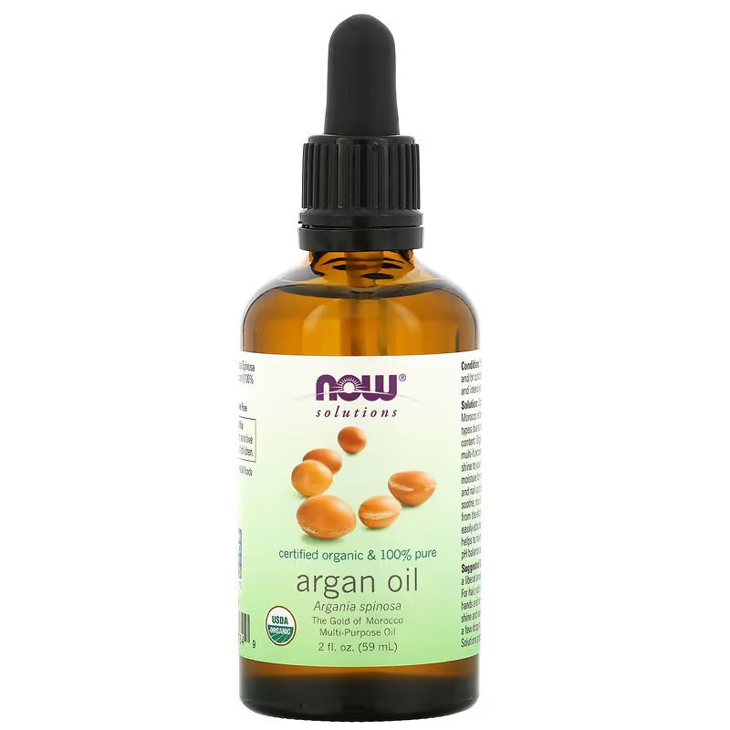 NOW Foods, Gecertificeerde biologische en 100% pure Arganolie, 59 ml