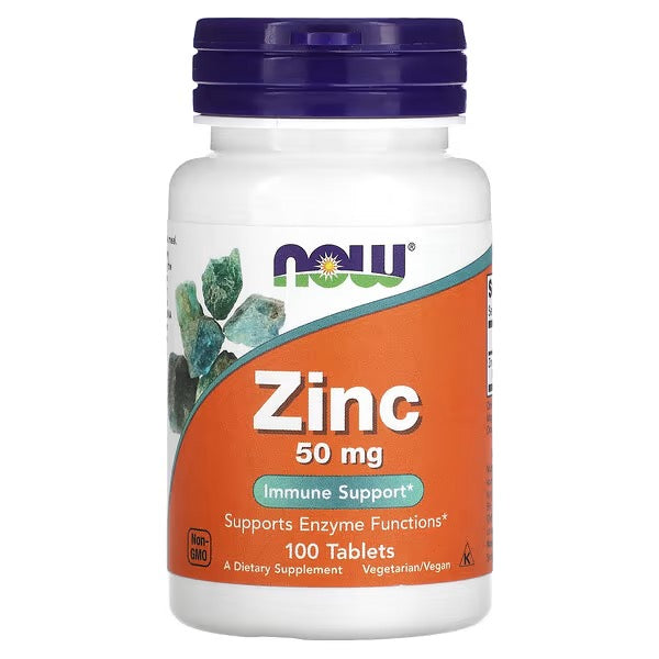 NOW Foods, Zink Gluconaat 50 mg, 100 Tabletten