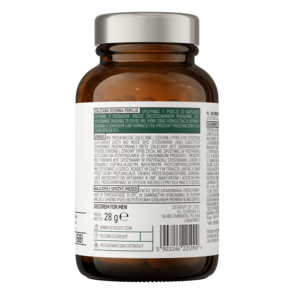 OstroVit, Decorem Men's Multi, 60 capsules