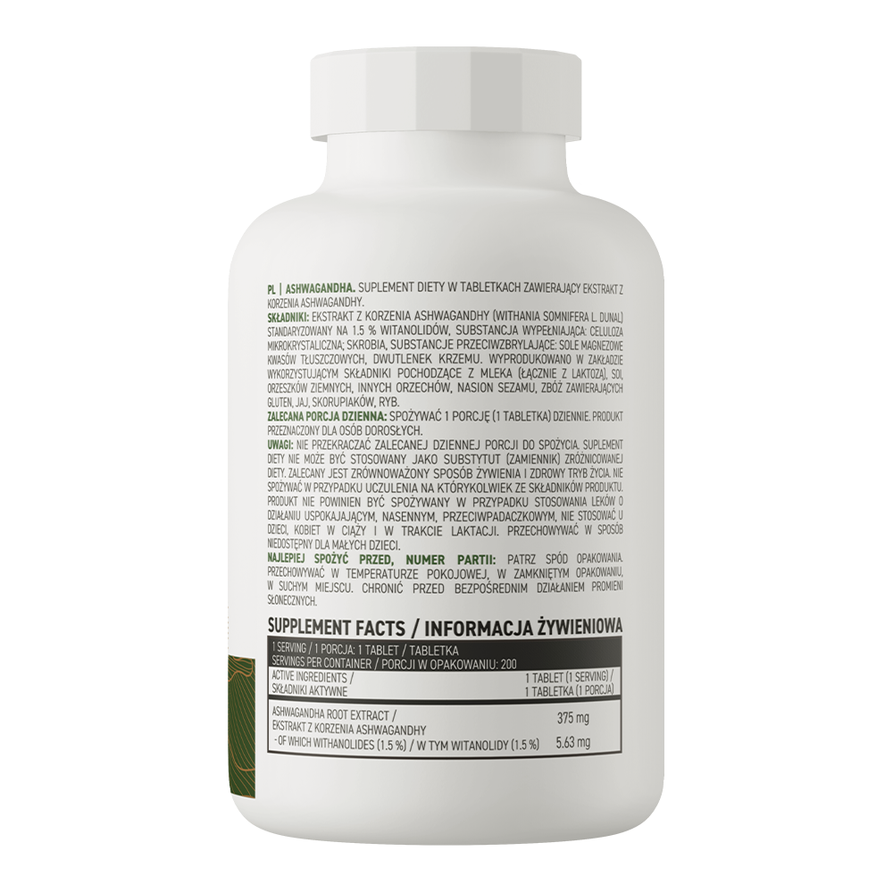 OstroVit, Ashwagandha, 200 plantaardige tablets