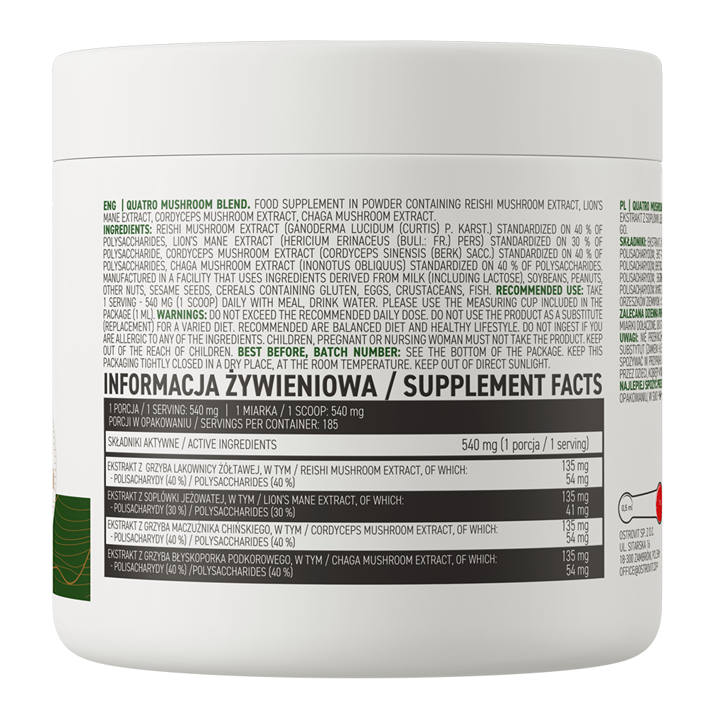 OstroVit, Quatro Paddenstoelen Mix 100 gr