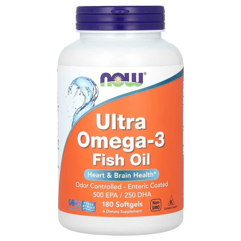 NOW Foods, Ultra Omega-3 Visolie, 180 Softgels