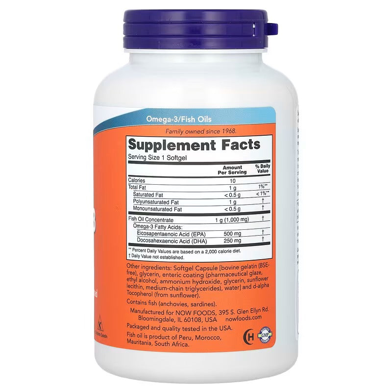 NOW Foods, Ultra Omega-3 Visolie, 180 Softgels