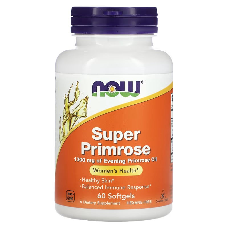 NOW Foods, Super Primrose, Teunisbloemolie, 1.300 mg, 60 softgels