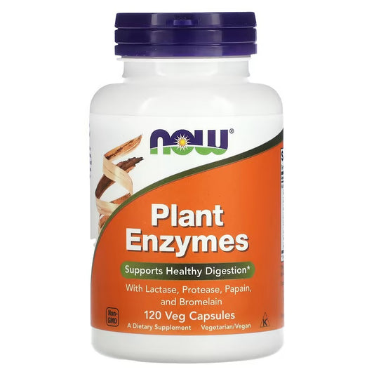 NOW Foods, Plantenenzymen, 120 veg caps