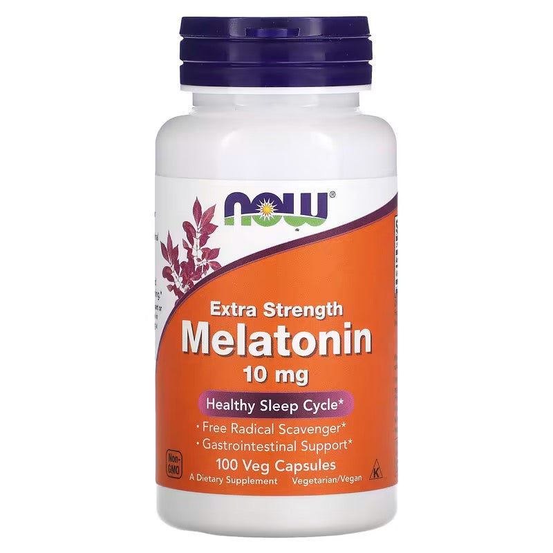NOW Foods, Extra sterke melatonine, 10 mg, 100 veg caps