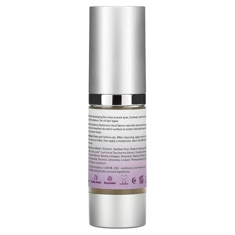 NOW Foods, Hyaluronzuur verstevigende serum, 30 ml