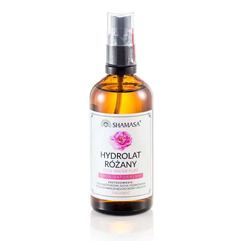Shamasa, Rozenwater - hydrolaat 100% natuurlijk BIOLOGISCH 100 ml